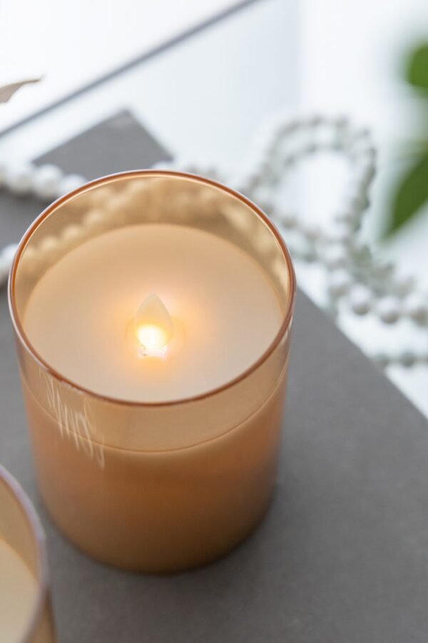 Amber set of 3 Flameless LED Candles with Remote - Image 8