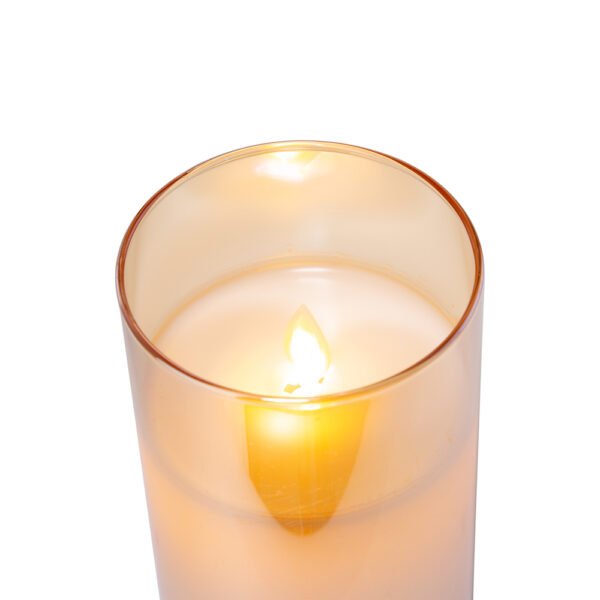 Amber set of 3 Flameless LED Candles with Remote - Image 2