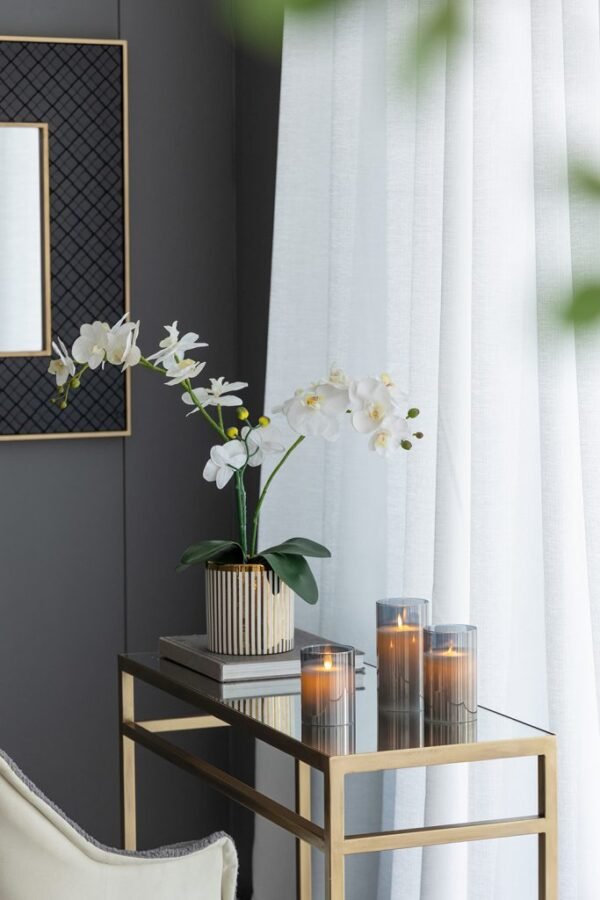 Smoke set of 3 Flameless LED Candles with Remote - Image 4
