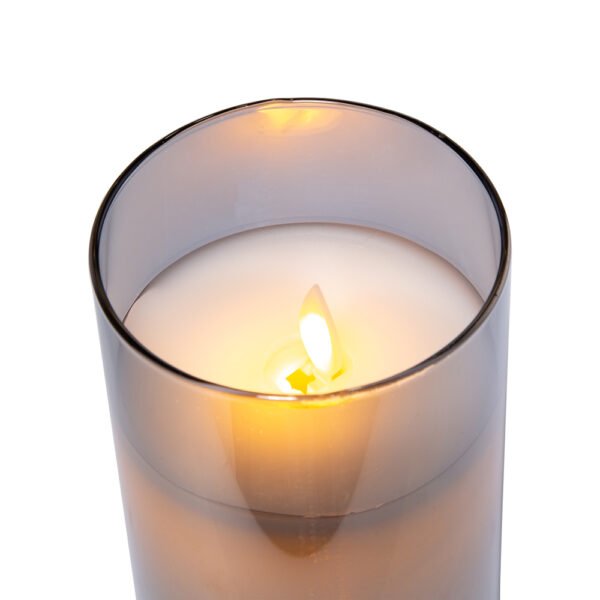 Smoke set of 3 Flameless LED Candles with Remote - Image 2