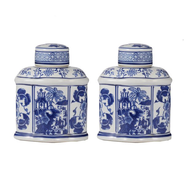 Blue Blossom Chinoiserie Jar - Image 2