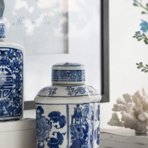 Blue Blossom Chinoiserie Jar