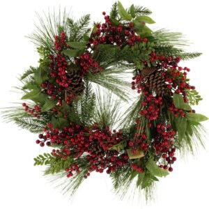 Crimson Berry Holiday Wreath