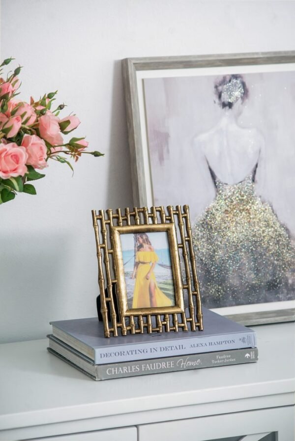 Antique Gold Bamboo Frame - Image 5