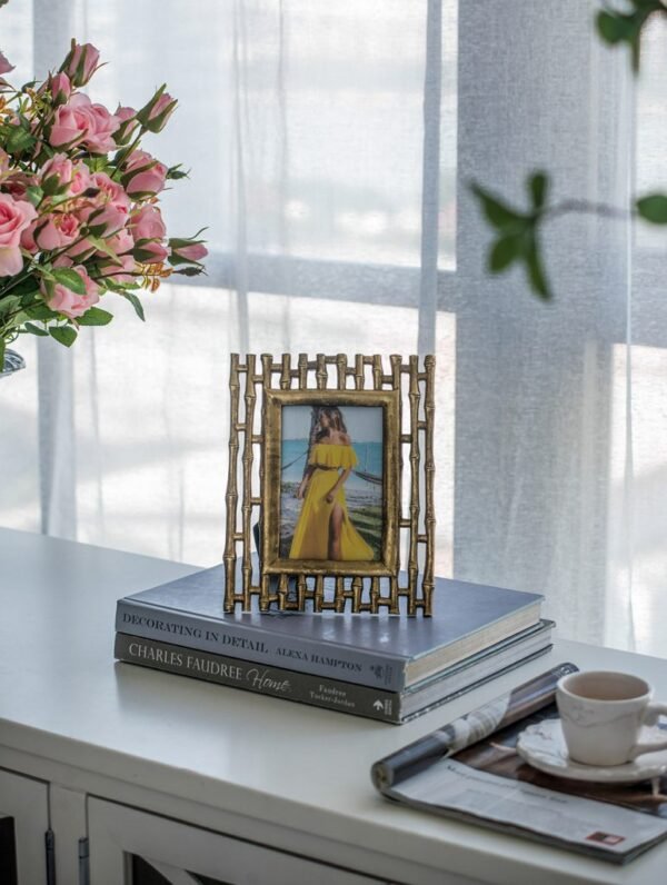 Antique Gold Bamboo Frame - Image 7