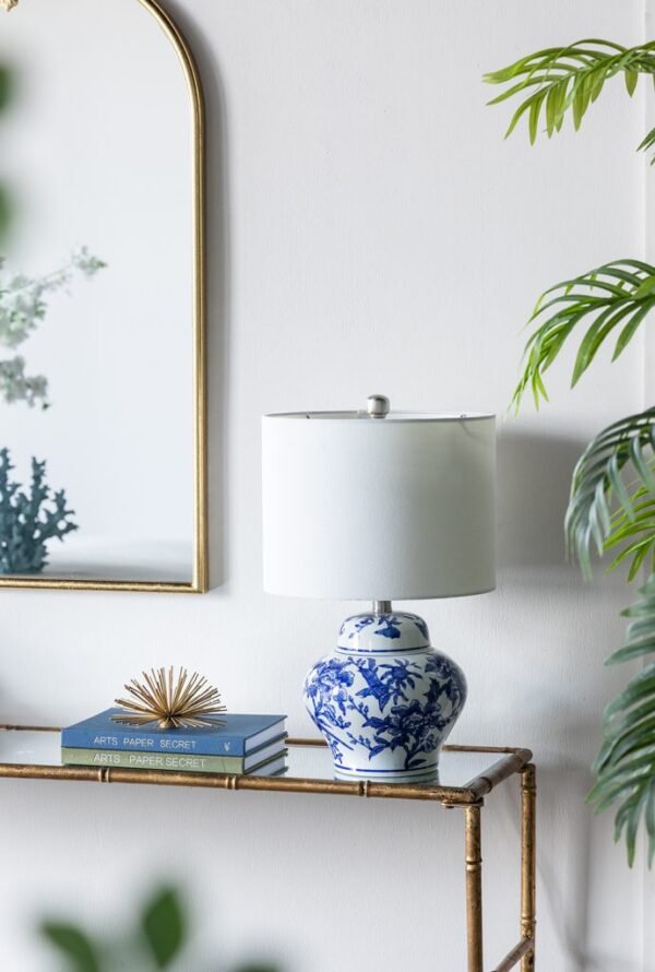 Rounded Chinoiserie Jar Lamp - Image 4