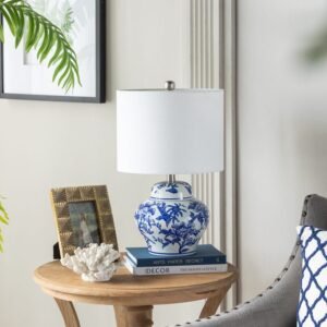 Rounded Chinoiserie Jar Lamp