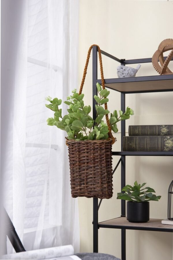 Handwoven Willow Hanging Basket - Image 4