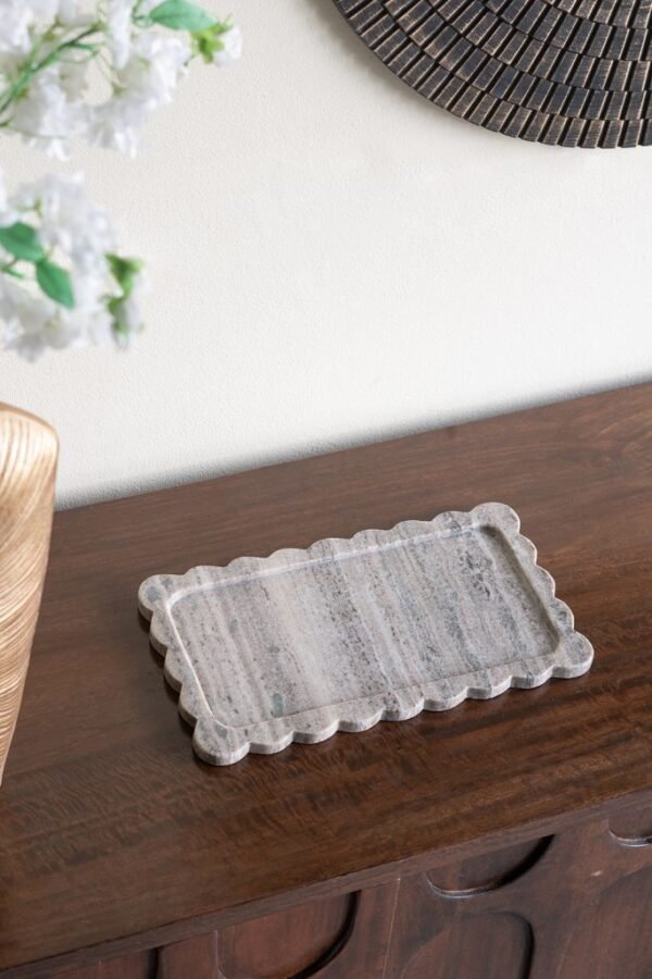 Scalloped Edge Marble Tray - Image 5