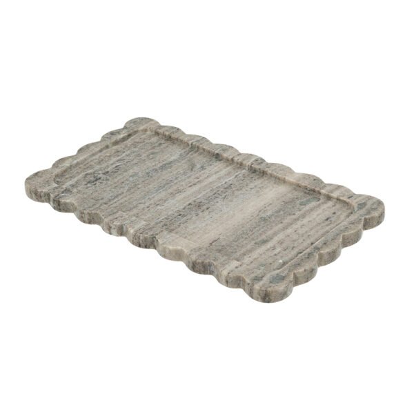 Scalloped Edge Marble Tray - Image 2