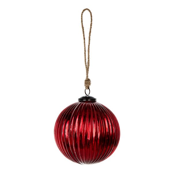 Crimson Shine Mercury Glass Ornament