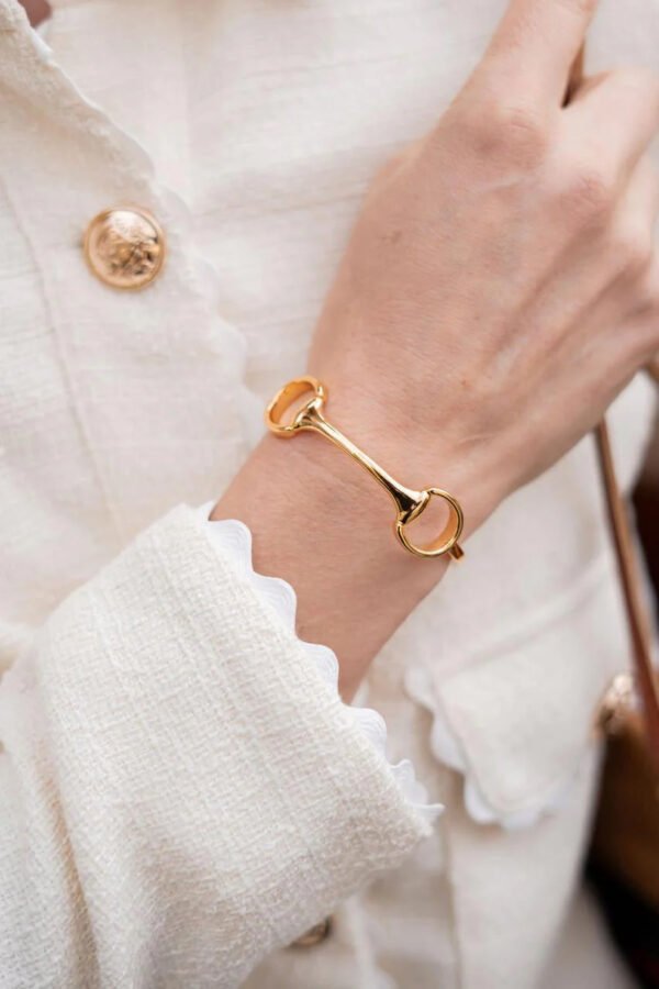Gold Horse Bit Cuff - Image 2