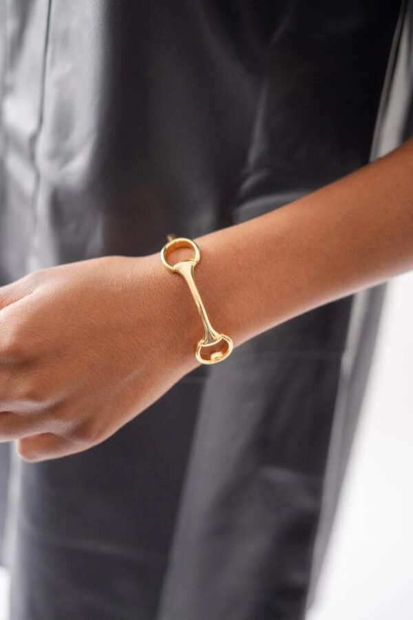 Gold Horse Bit Cuff - Image 3