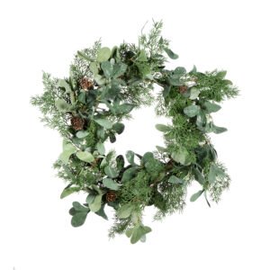 Frosted Pine & Evergreen Wreath