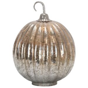 Vintage Glow Mercury Glass Pumpkin