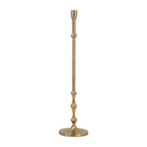 Slender Aluminum Taper Candle Holder with Bead Accents- LARGE