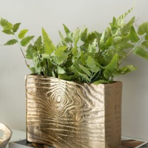 Alu Timber Wavy Rectangle Vase- Small